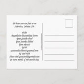 オクトーバーフェスト結婚の インビテーションポストカード (裏面)