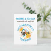 オクトーバーフェスト結婚の インビテーションポストカード (スタンド正面)