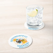 オクトーバーフェスト結婚の ラウンドペーパーコースター (インサイチュ)