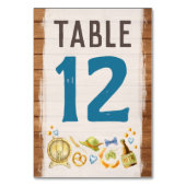 オクトーバーフェスト結婚ズ&パーティーバ素朴バリアンビール テーブルナンバー (裏面)