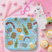 オクトーバーフェスト飲料 ペーパープレート (パーティー)