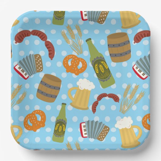 オクトーバーフェスト飲料 ペーパープレート (正面)