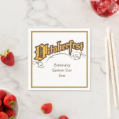 オクトーバーフェスト10月ビールお祝いパーソナライズ スタンダードカクテルナプキン (インサイチュ)