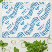 オクトーバーフェスト2024国旗の色バイエルン キッチンタオル (折り畳み)