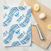 オクトーバーフェスト2024国旗の色バイエルン キッチンタオル (四つ折り)