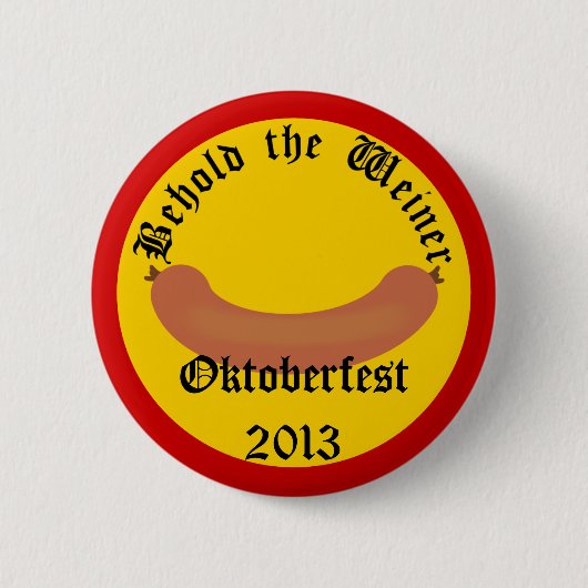 オクトーバーフェスト20xxドイツ語のウィーナーボタンを見る 缶バッジ (正面)
