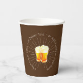 オクトーバーフェスト20xxビールグラスブラウン日が差すこと 紙コップ (裏面)