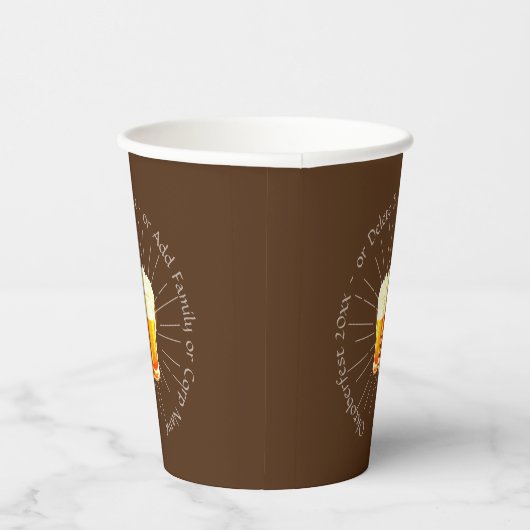 オクトーバーフェスト20xxビールグラスブラウン日が差すこと 紙コップ (右)