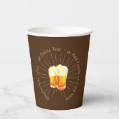 オクトーバーフェスト20xxビールグラスブラウン日が差すこと 紙コップ (正面)