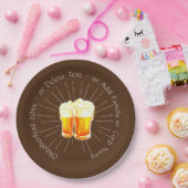 オクトーバーフェスト20xxビールグラス茶色日が差すこと9" ペーパープレート (パーティー)