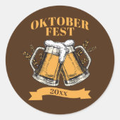 オクトーバーフェスト20xx年スタインズブラウンビールパーティー ラウンドシール (正面)