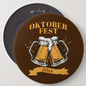 オクトーバーフェスト20xx年スタインズブラウンビールパーティー 缶バッジ (正面&裏面)