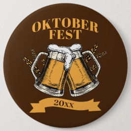 オクトーバーフェスト20xx年スタインズブラウンビールパーティー 缶バッジ