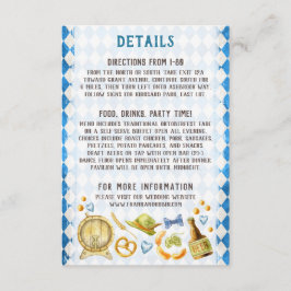 オクトーバーフェスト ウェディング ラスティック ビール 詳細 案内 エンクロージャーカード