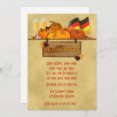 オクトーバーフェスト、カボチャ、ビール 招待状 (正面/裏面)