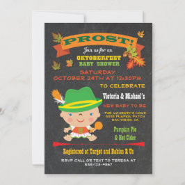 オクトーバーフェスト ガール ベイビーシャワー 秋の招待状 招待状