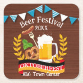オクトーバーフェスト スクエアペーパーコースター (正面)