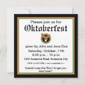 オクトーバーフェスト ソーセージ ご招待 招待状 (裏面)