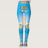 オクトーバーフェスト/ドイツで最も人気のあるバイエルンの紋章レギンス レギンス (正面)