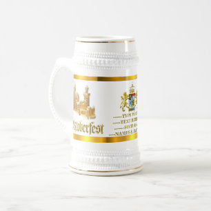 オクトーバーフェスト バイエルン クラウン 城 パーソナライズ ビールジョッキ