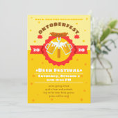 オクトーバーフェスト ビール ソーセージ プレッツェル バーチャルパーティー 招待状 (スタンド正面)