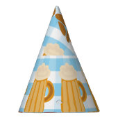 オクトーバーフェスト:ビール、プレッツェル、ソーセージパターン パーティーハット (右)