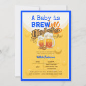オクトーバーフェスト ベイビーシャワー ベイビーはビールを醸造中 ビール プレッツェル 招待状 (正面)
