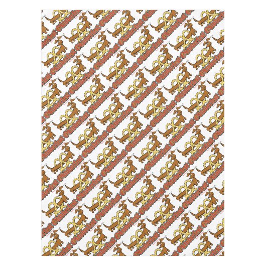 オクトーバーフェスト – マンガ – プレッツェル – ドキシー テーブルクロス (正面)