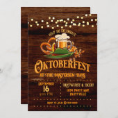 オクトーバーフェスト ライト ビール 秋 招待状 (正面/裏面)