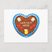 オクトーバーフェスト レブクーヘン ハート コピー用スペース付き ポストカード (正面)