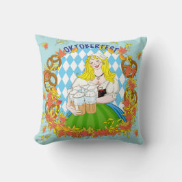 オクトーバーフェスト、女の子、ビール クッション