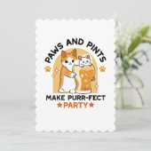 オクトーバーフェスト 猫パーティー 肉球とピント シーズンカード (スタンド正面)