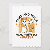 オクトーバーフェスト 猫パーティー 肉球とピント シーズンカード (正面)