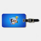 オクトーバーフェスト – 男性in lederhosen ラゲッジタグ (正面横)