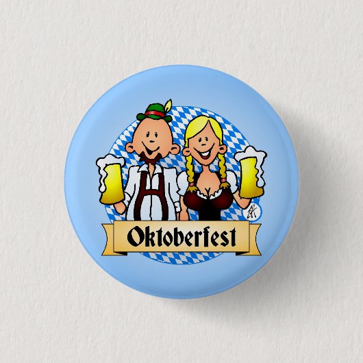 オクトーバーフェスト 缶バッジ (正面)