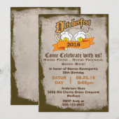 オクトーバーフェスト 誕生日パーティーの招待状 招待状 (正面/裏面)