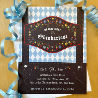 オクトーバーフェスト (Octoberfest) ドイツパーティー招待状 招待状