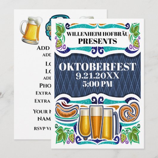 オクトーバーフェスト / Octoberfest 招待状 (正面/裏面)