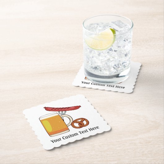 オクトーバーフェストBBQのカスタムの紙のコースター ペーパーコースター (インサイチュ)