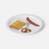 オクトーバーフェストBBQ紙プレート ペーパープレート (アングル)