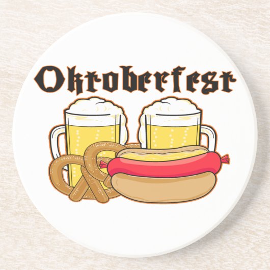 オクトーバーフェストBratwurst及びビール コースター (正面)
