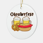 オクトーバーフェストBratwurst及びビール セラミックオーナメント (左)