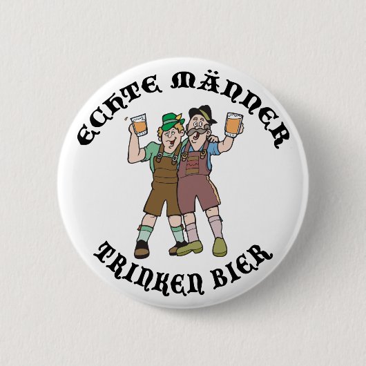 オクトーバーフェストECHTE MÄNNER TRINKENのBIER 缶バッジ (正面)