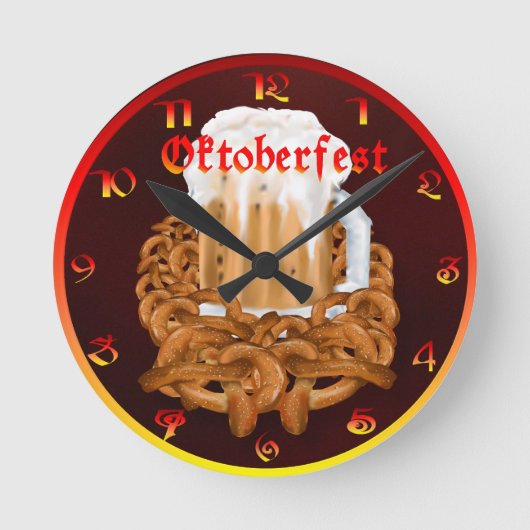 オクトーバーフェストWallclock ラウンド壁時計 (正面)