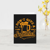 オクトーバーフェス 私はシュニッツェルなんてどうでもいい ビール メンズ レディース カード (黄色い花)