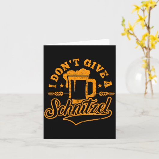 オクトーバーフェス I Don't Give A シュニッツェル ビール メンズ レディース カード (黄色い花)