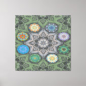 オクト光沢剤アラベスクムーア石の緑 キャンバスプリント (正面)