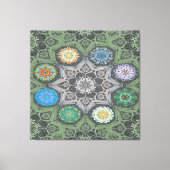 オクト光沢剤アラベスクムーア石の緑 キャンバスプリント (正面)