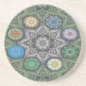 オクト光沢剤アラベスクムーア石の緑 コースター (正面)