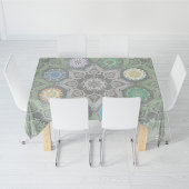 オクト光沢剤アラベスクムーア石の緑 テーブルクロス